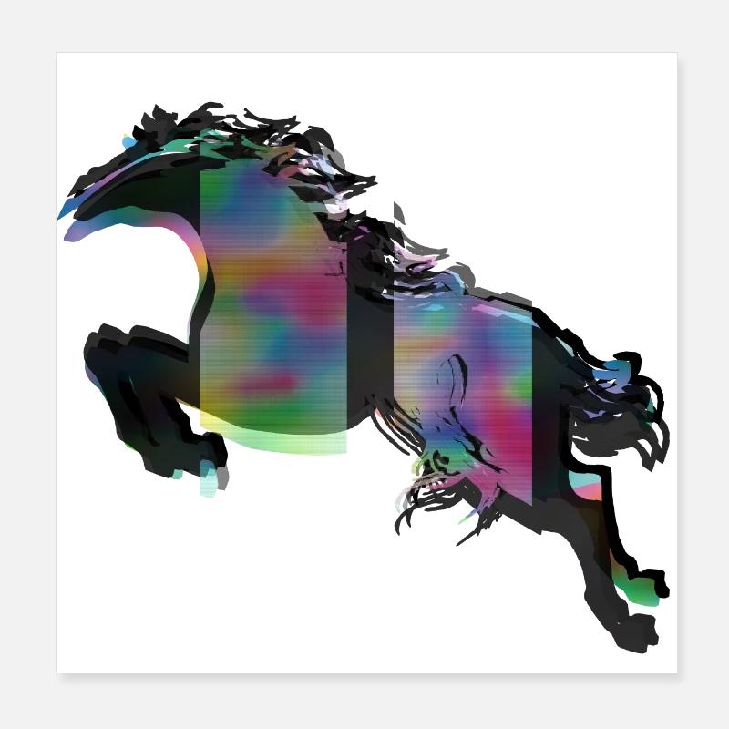 Cheval Poster 20 x 20 cm
