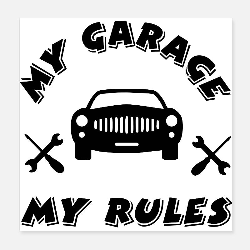 Garage Poster 20 x 20 cm