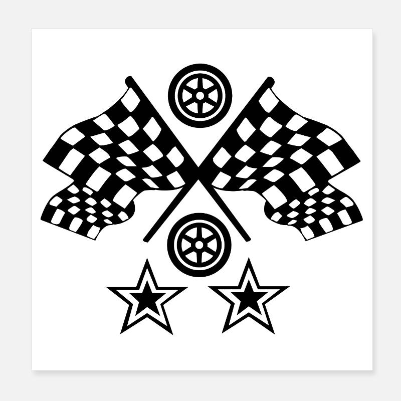 Voiture Poster 20 x 20 cm