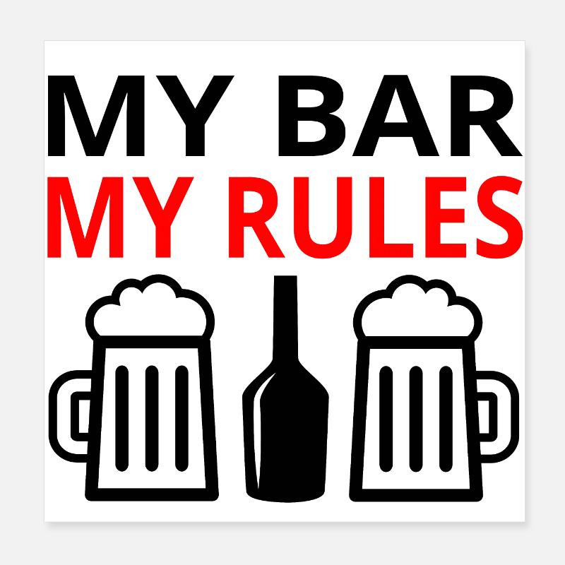 Bar Poster 8" x 8" (20x20 cm)