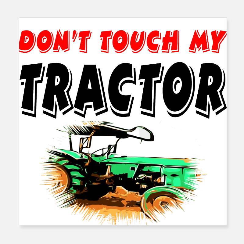 Tractor Poster 8" x 8" (20x20 cm)