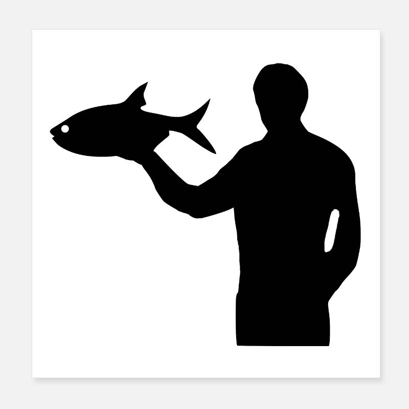 Pêche Poster 20 x 20 cm