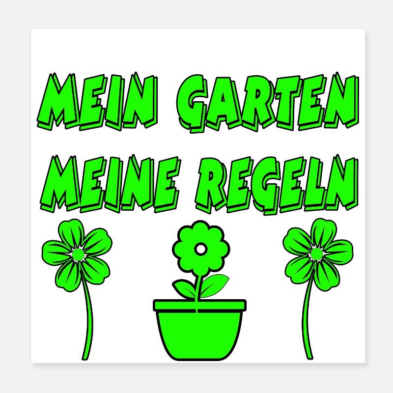 Garten Poster 20x20 cm