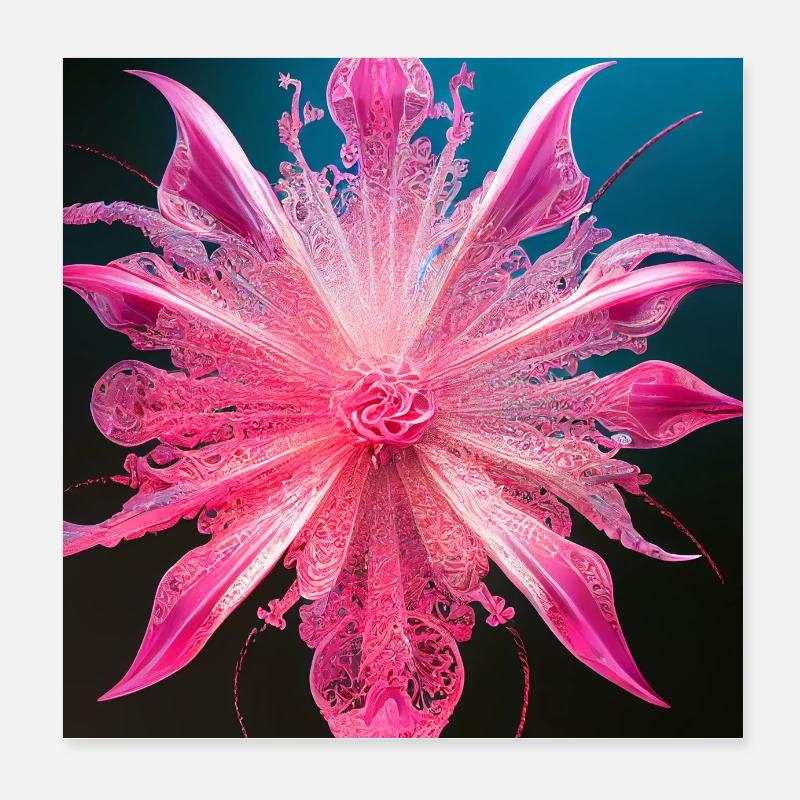 Mandala-Blume Poster 20x20 cm