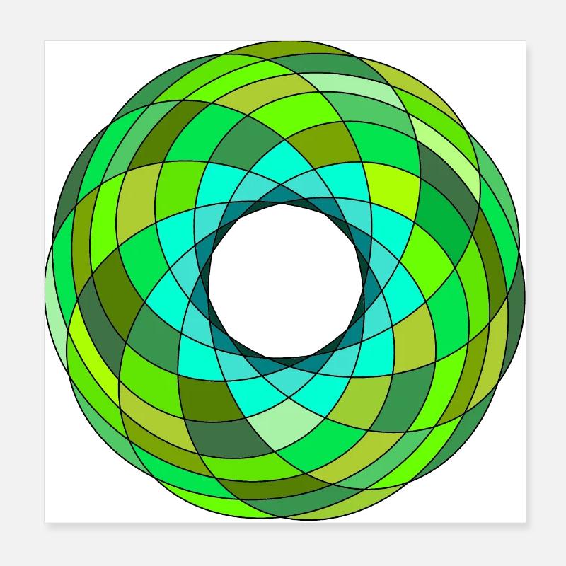 Green iris Poster 20x20 cm