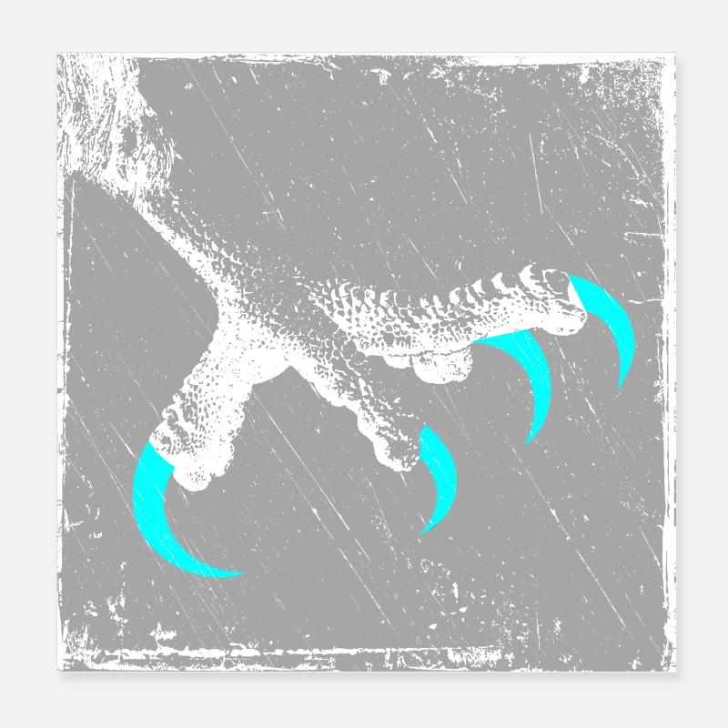 Adlerkralle Poster 20x20 cm