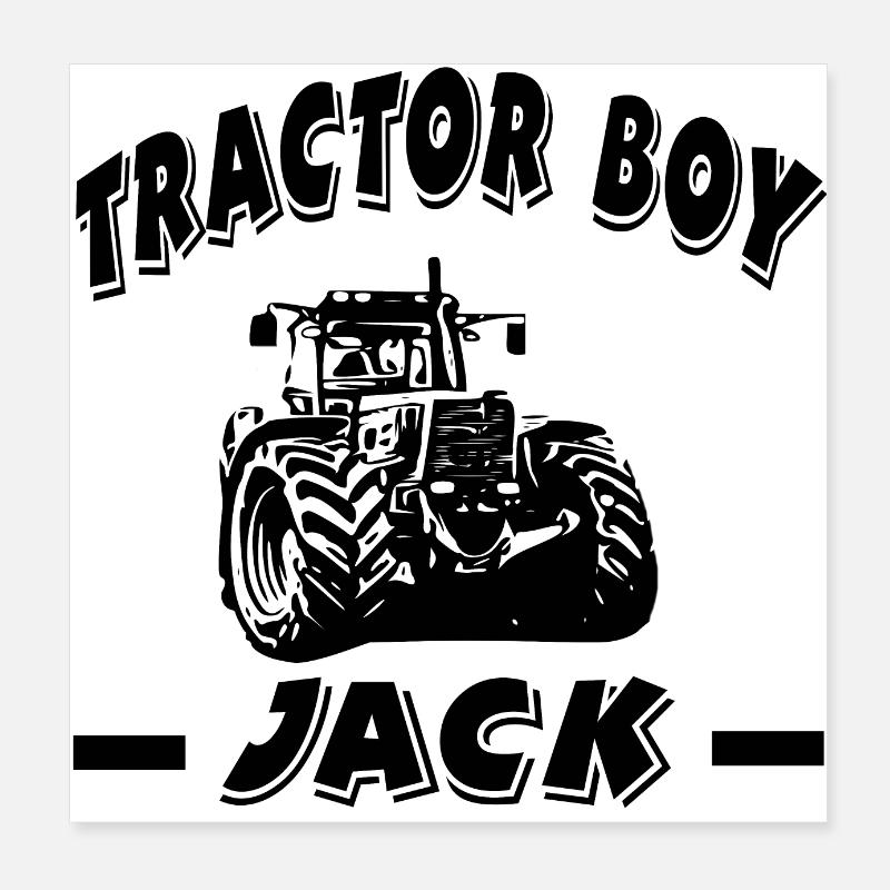 Tractor Poster 8" x 8" (20x20 cm)