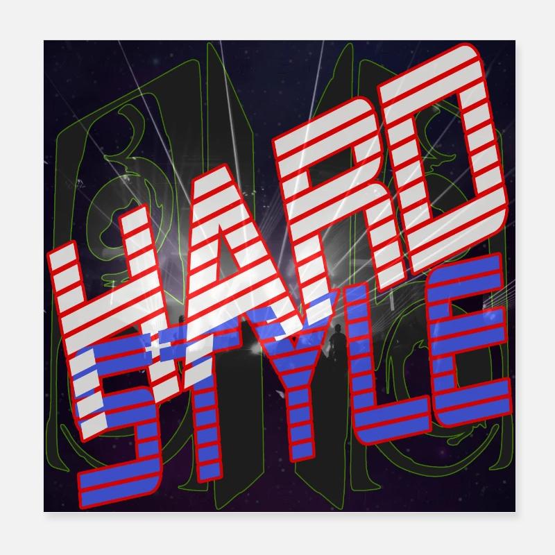 Hardstyle avec haut-parleurs - Universum Poster 20 x 20 cm