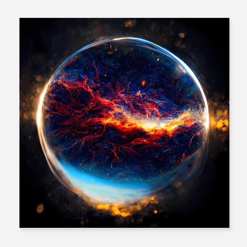 Supernova from Earth from Cosmic Explosion Poster 8" x 8" (20x20 cm)