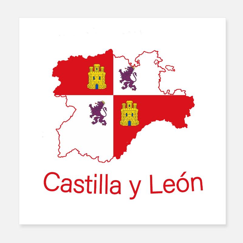 Kastilien-León Poster 20x20 cm