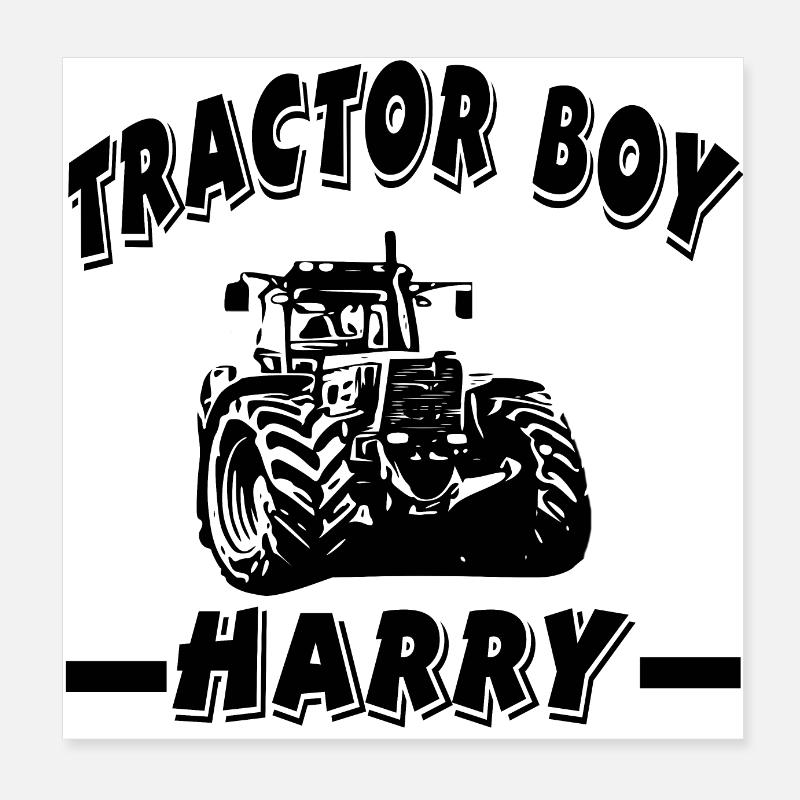 Traktor Poster 20x20 cm
