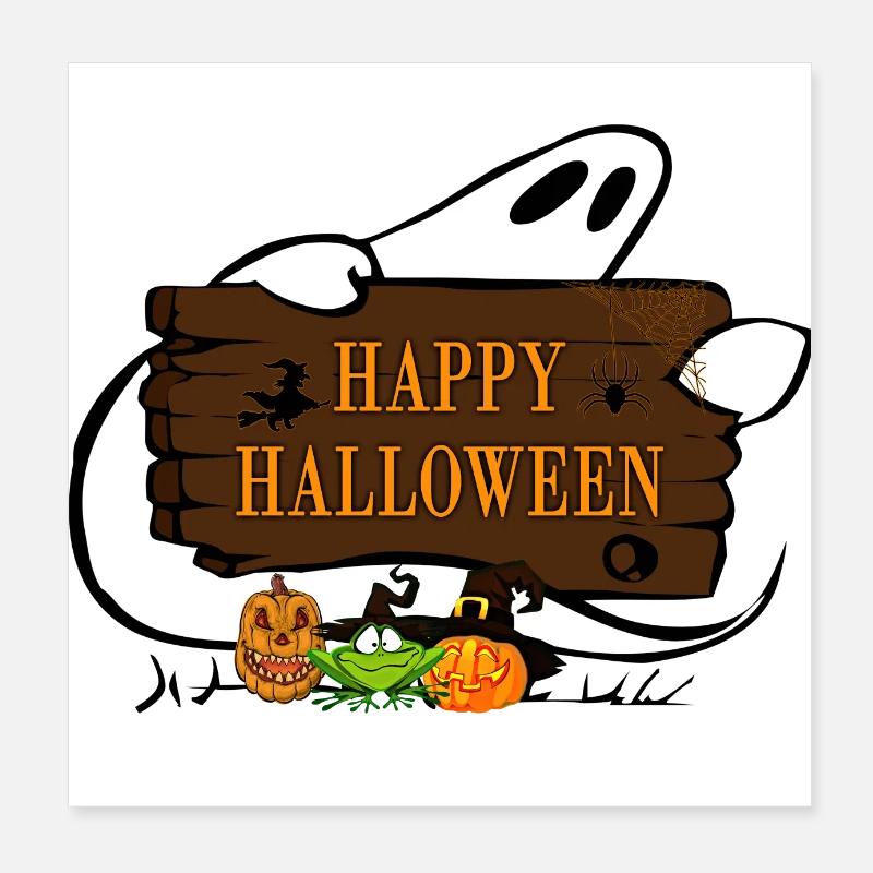 FROHES HALLOWEEN 6 Poster 20x20 cm