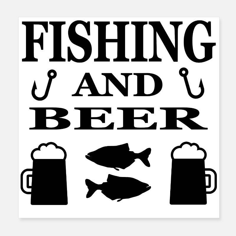 Pêche Poster 20 x 20 cm