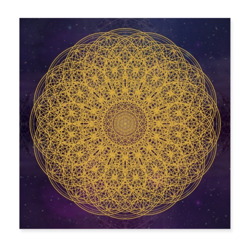 Blume des Lebens Mandala - Universum - Poster 20x20 cm