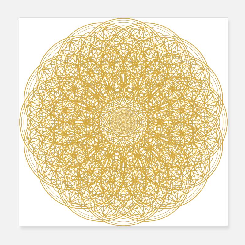 Fleur de vie Mandala Poster 20 x 20 cm