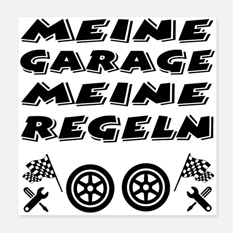 Garage Poster 20x20 cm