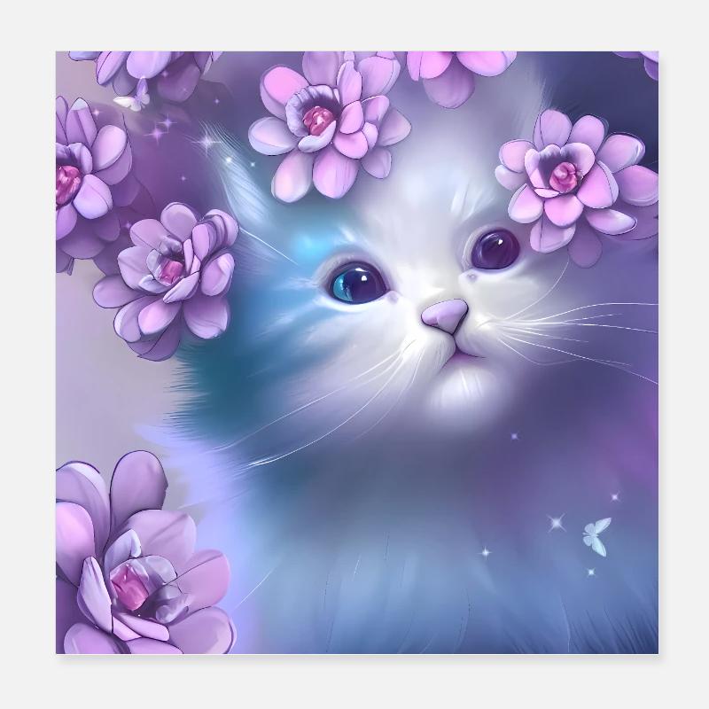 Cute kitten Poster 8" x 8" (20x20 cm)