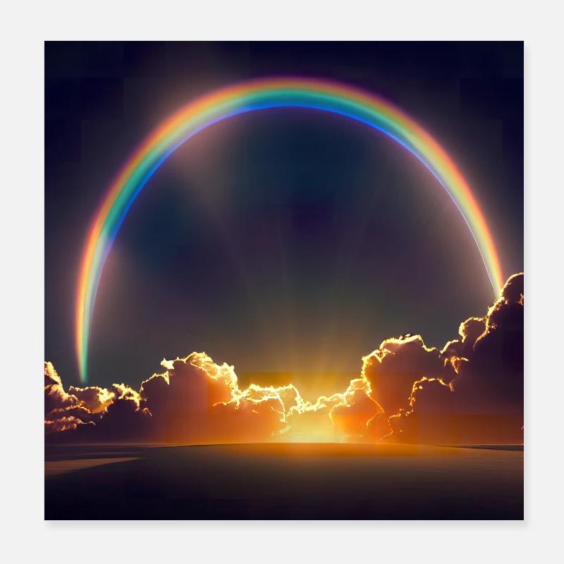 Träumen Sie vom Regenbogen Poster 20x20 cm