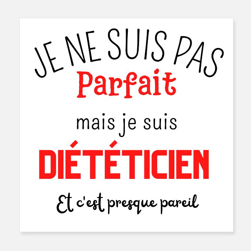 Ich bin nicht perfekt, aber ich bin Ernährungsberaterin Poster 20x20 cm