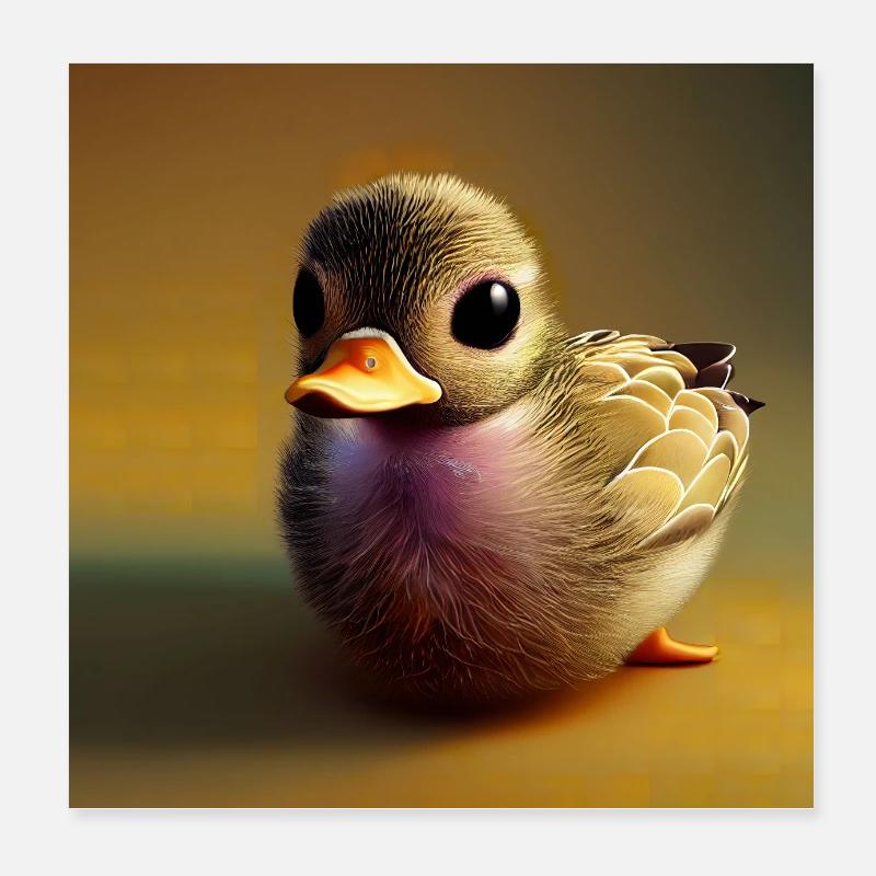 Träumen Sie von Entlein - Poster 20x20 cm - Weiß