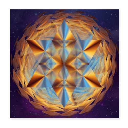 Wirbelstern - Stern aus Wirbeln - Universum - Poster 20x20 cm