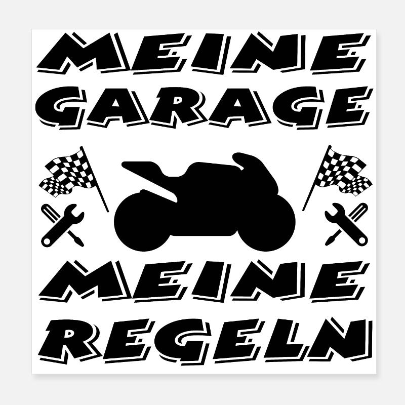 Garage Poster 20x20 cm