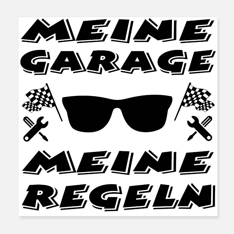 Garage Poster 20x20 cm