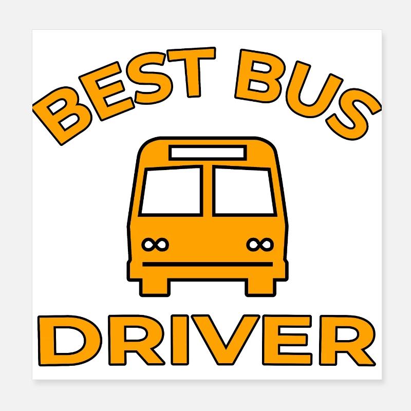 Bus Poster 8" x 8" (20x20 cm)