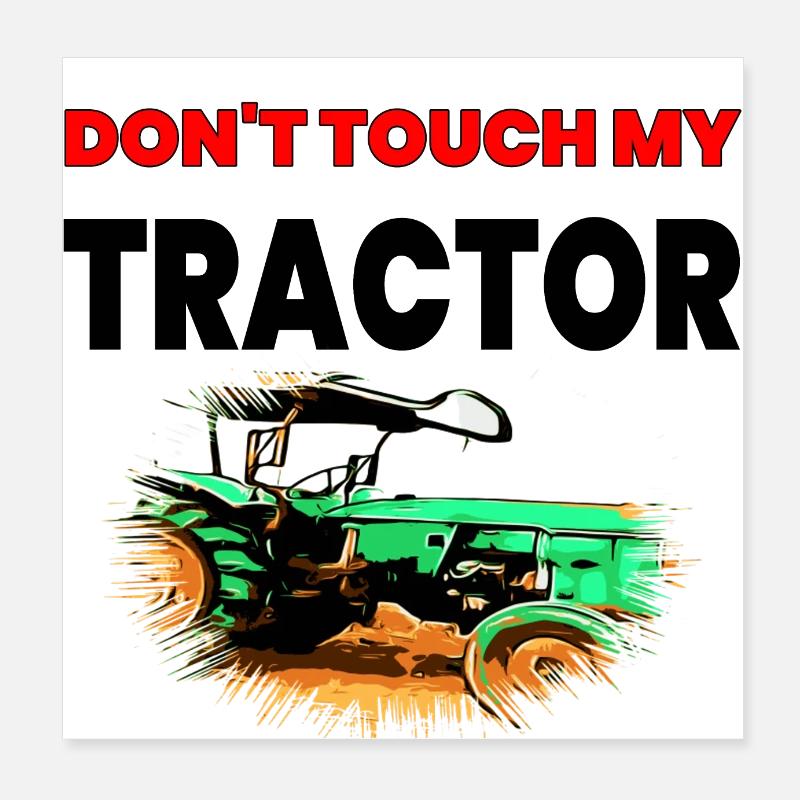 Tractor Poster 8" x 8" (20x20 cm)
