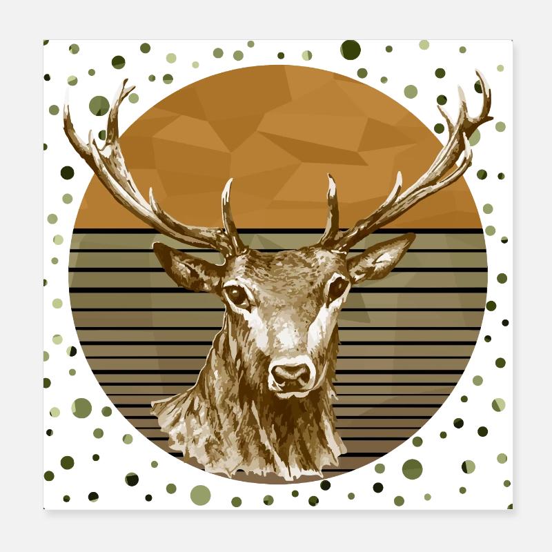 Hjort Poster 20x20 cm