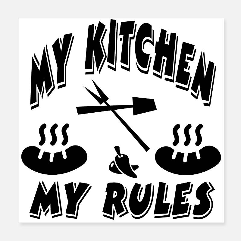 Küche Poster 20x20 cm