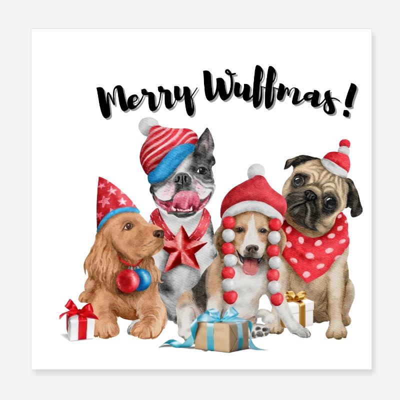 Merry Wuffmas! Poster 20x20 cm