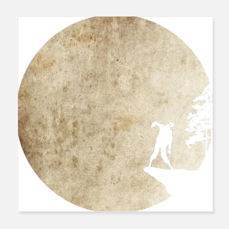 Zombie night Poster 8" x 8" (20x20 cm)