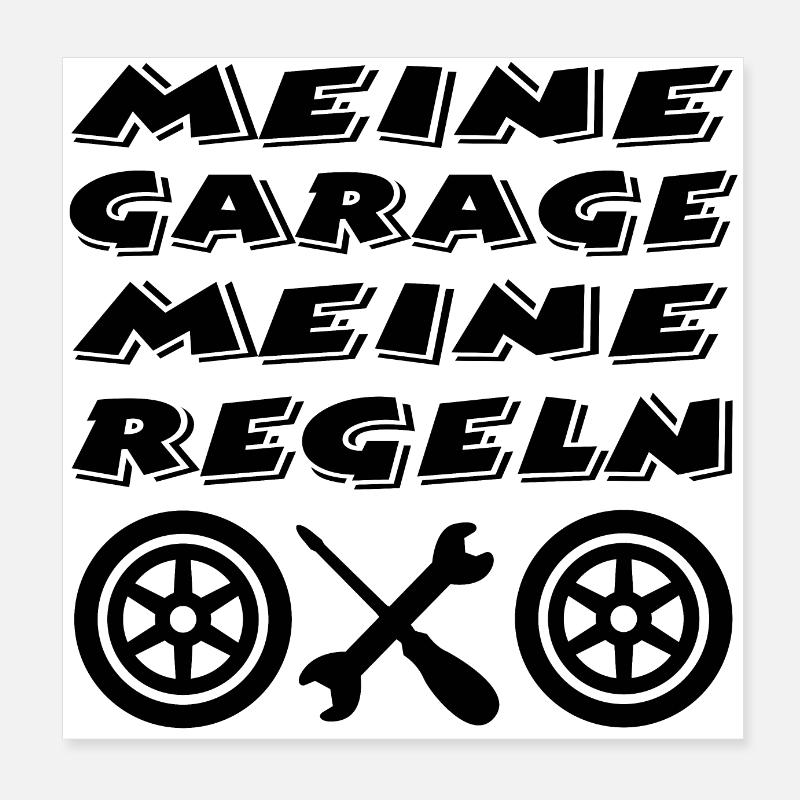 Garage Poster 20x20 cm