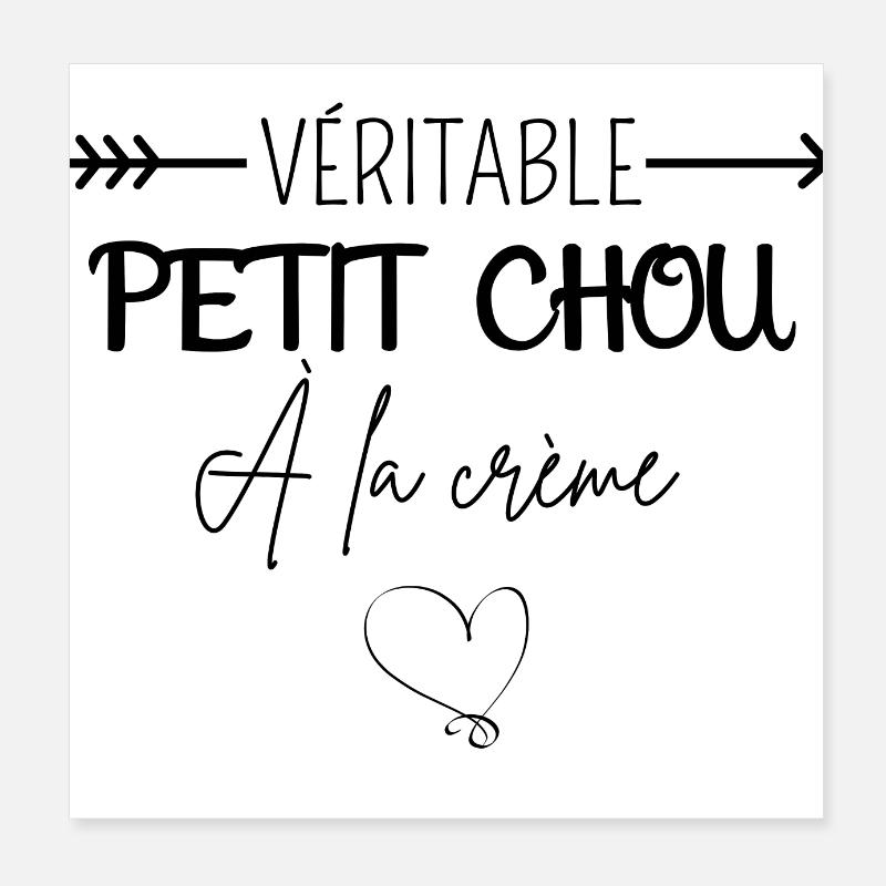 Véritable petit chou à la crème Poster 20 x 20 cm
