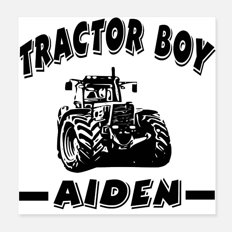 Tractor Poster 8" x 8" (20x20 cm)