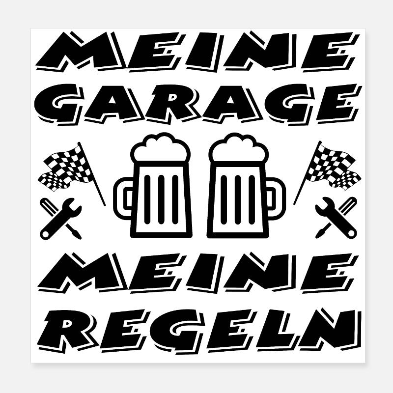 Garage Poster 20x20 cm