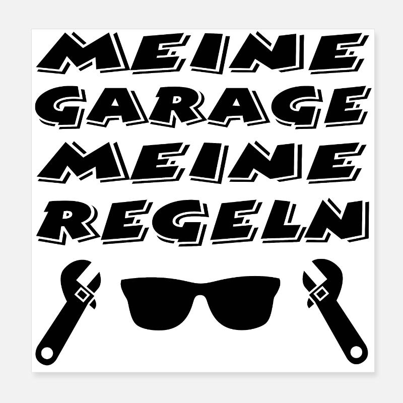 Garage Poster 20x20 cm
