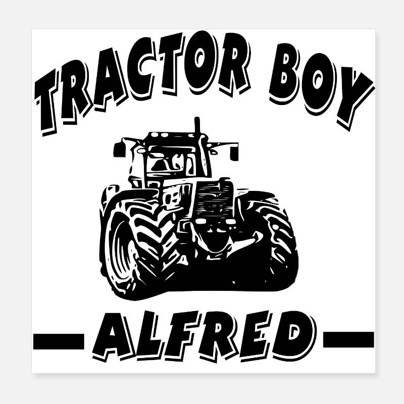Traktor Poster 20x20 cm