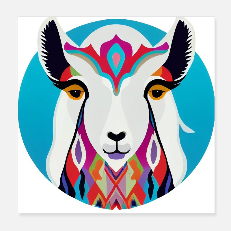 Lama Poster 20x20 cm