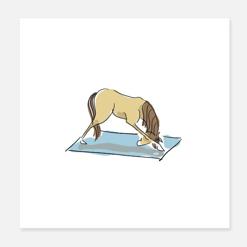 Affiche Yoga Pony - Chien Poster 20 x 20 cm