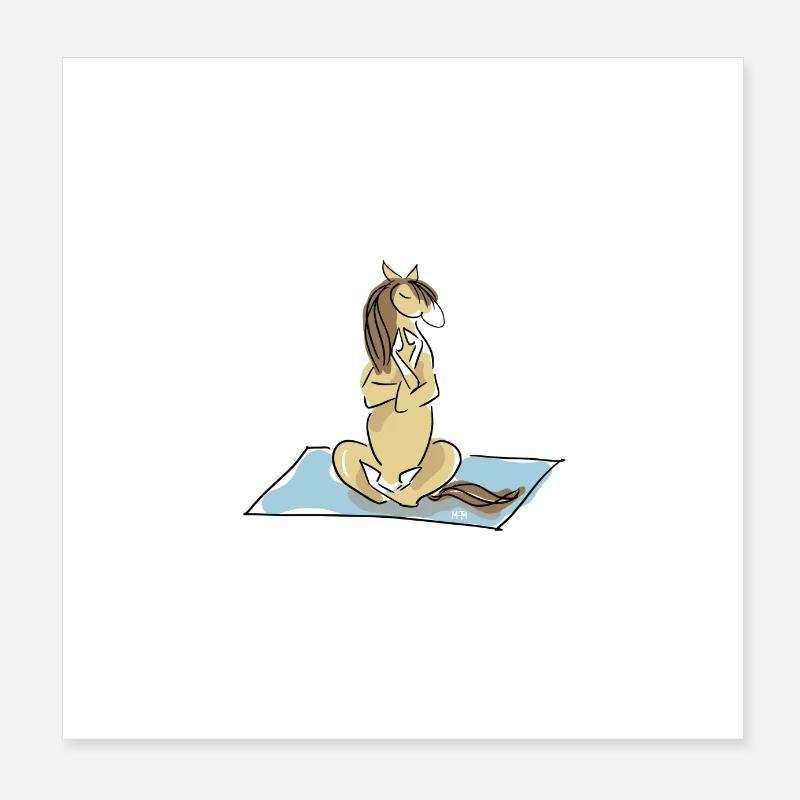 Affiche Poney de Yoga - Eagle Poster 20 x 20 cm
