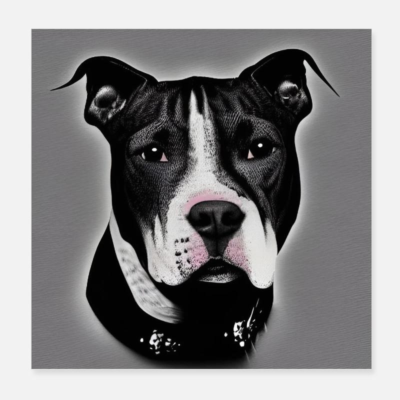 Hund bester Freund Poster 20x20 cm