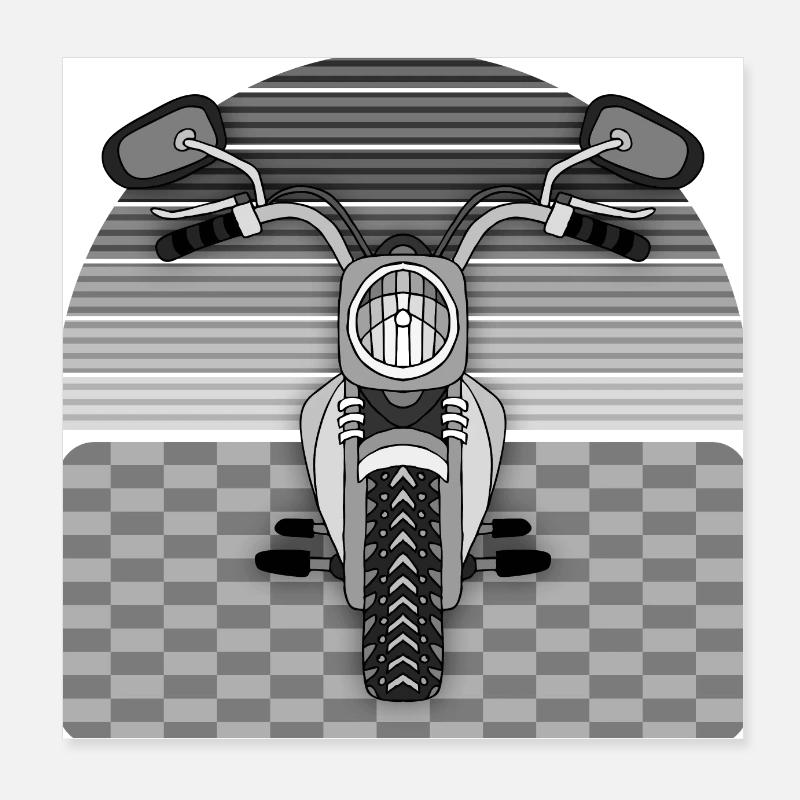 Motorcycle Poster 8" x 8" (20x20 cm)