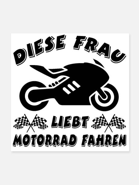 Motorrad - Poster 20x20 cm - Weiß