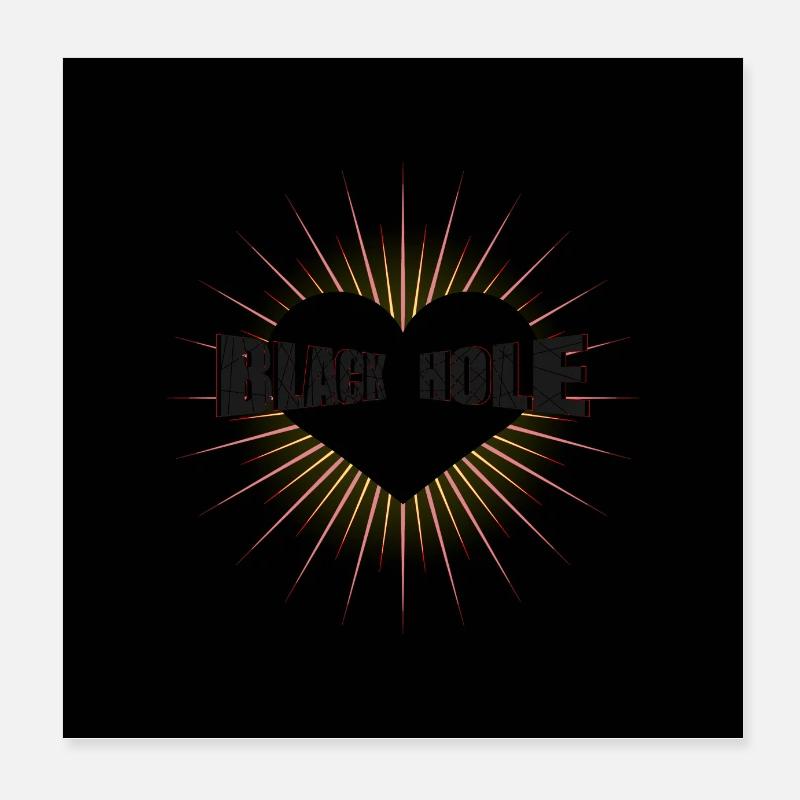 Black Hole Poster 20x20 cm