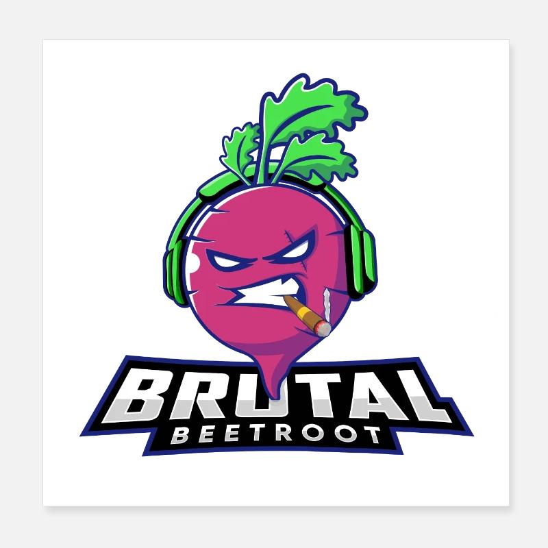 BrutalBeetroot Logo Poster 8" x 8" (20x20 cm)