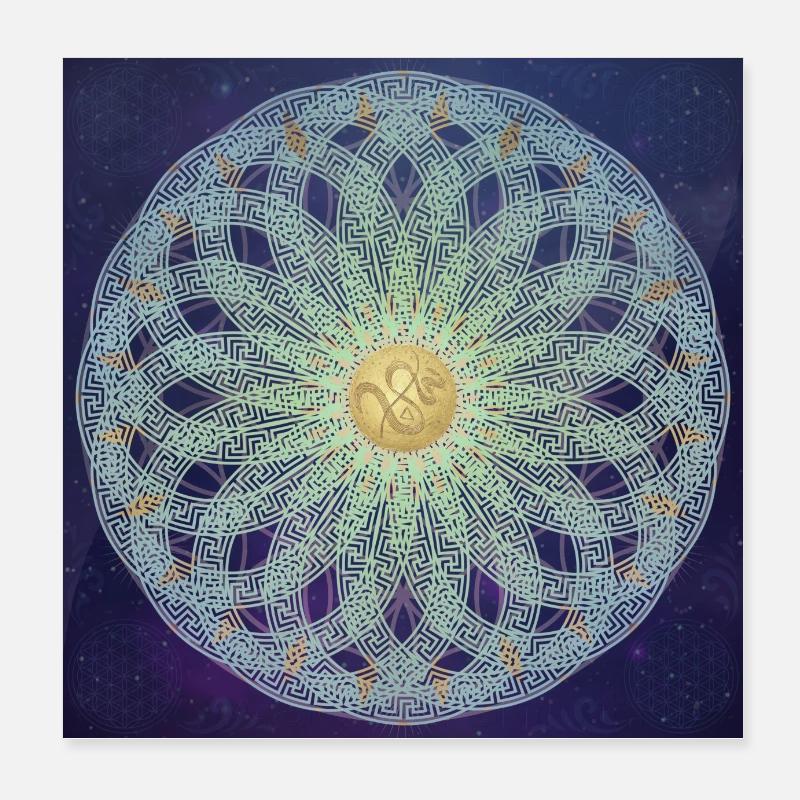 Mandala Greek Infinity, SSL - Univers Poster 20 x 20 cm
