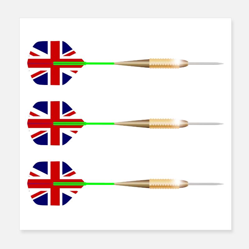 Fléchettes britanniques Poster 20 x 20 cm