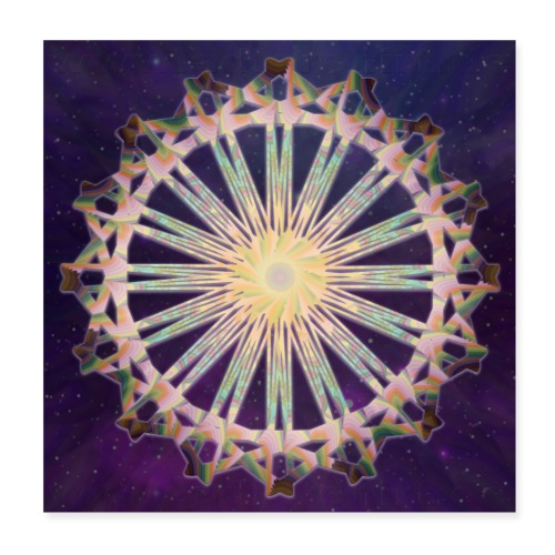 Speichensonne x - Universum - Poster 20x20 cm